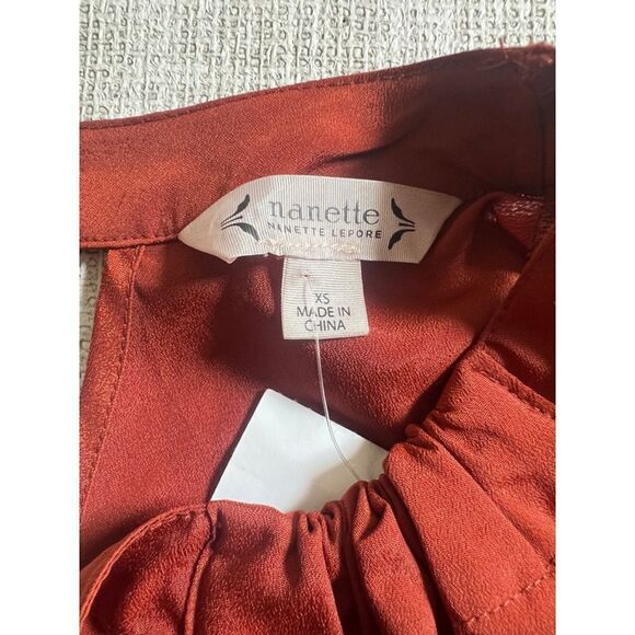 Nanette lepore Blouse XS Rust - Picture 8 of 8
